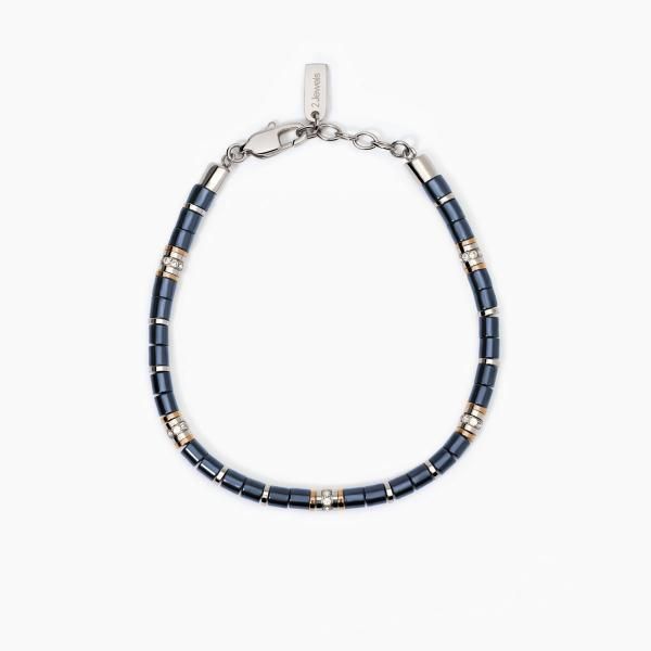 2 Jewels Bracciale Acciaio e Ceramica Blu