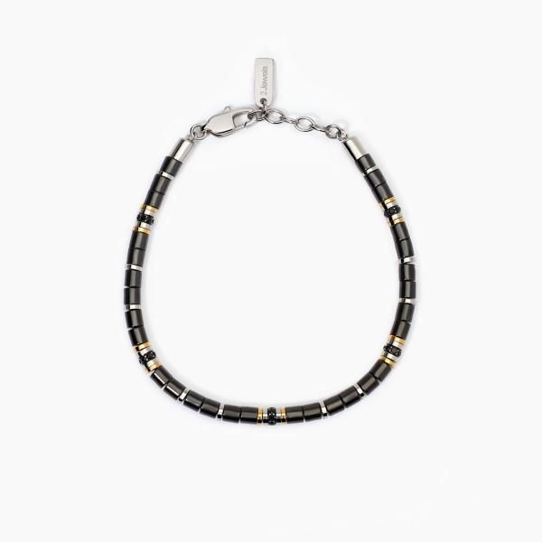 2 Jewels Bracciale Acciaio e Ceramica Nera