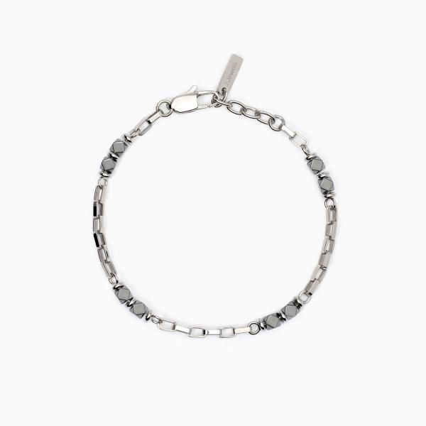 2 Jewels Bracciale Acciale con Ematite Grigia