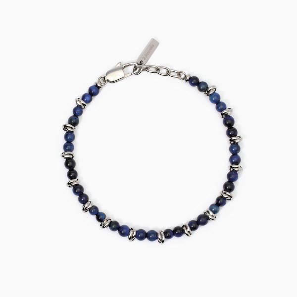 2 Jewels Bracciale Acciaio Occhio Di Tigre Blu