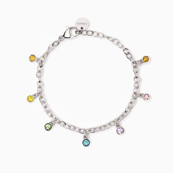 2 Jewels Bracciale Acciaio Cristalli Multicolor