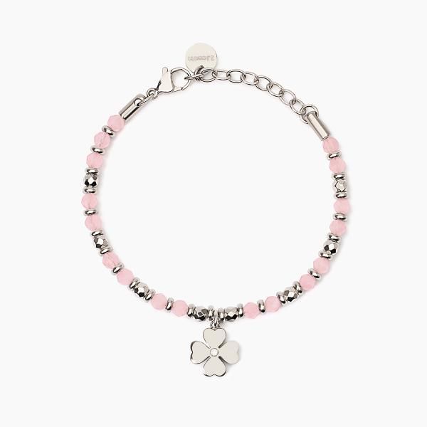 2 Jewels Bracciale Acciaio Sfere e Glass Rosa