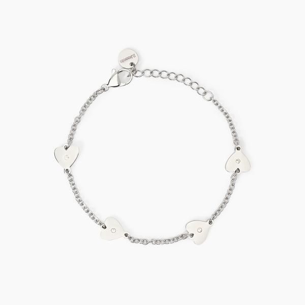 2 Jewels Bracciale Acciaio con Cuori