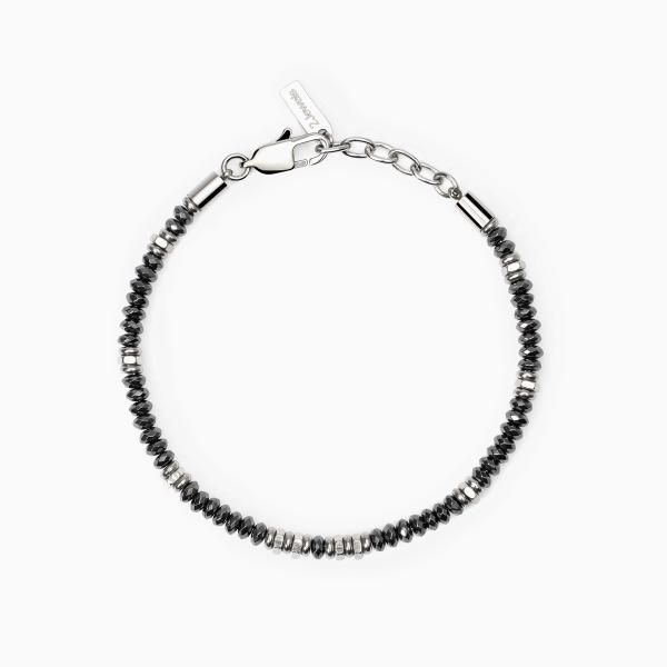 2 Jewels Bracciale Acciaio e Ematite Nera