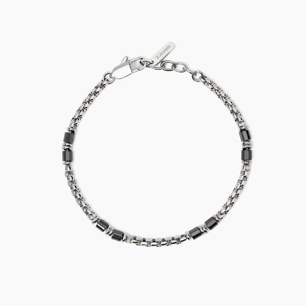 2 Jewels Bracciale Acciaio e Ceramica Nera