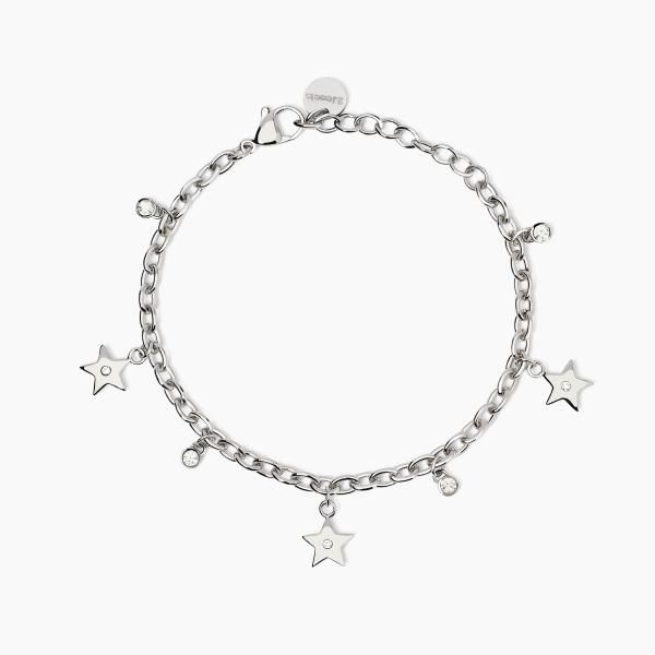 2 Jewels Bracciale Acciaio Stelle e Cristalli