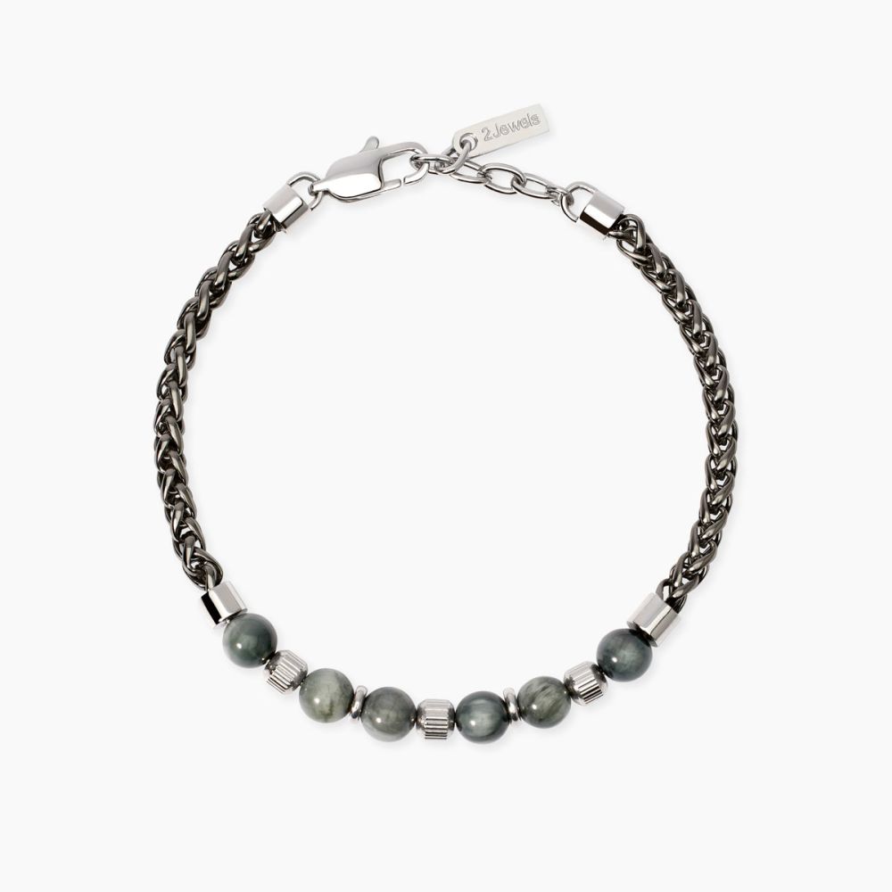 2 Jewels Bracciale Acciaio con Occhio di Falco