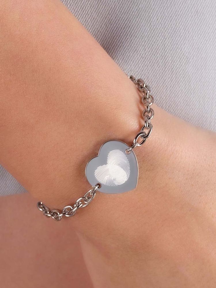 Emotion Bracciale Acciaio con Cuore 18 mm