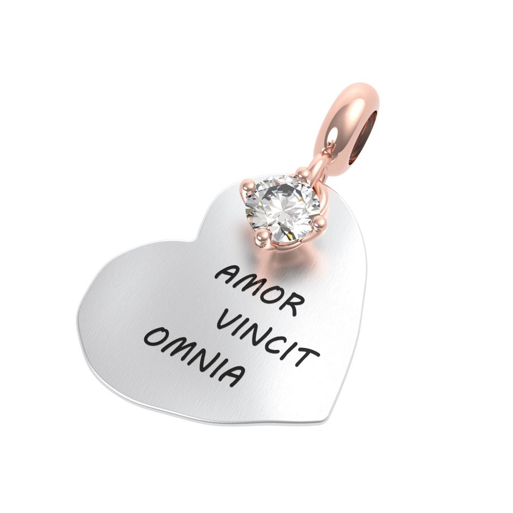 Rerum Charms Donna Argento Amore 25057