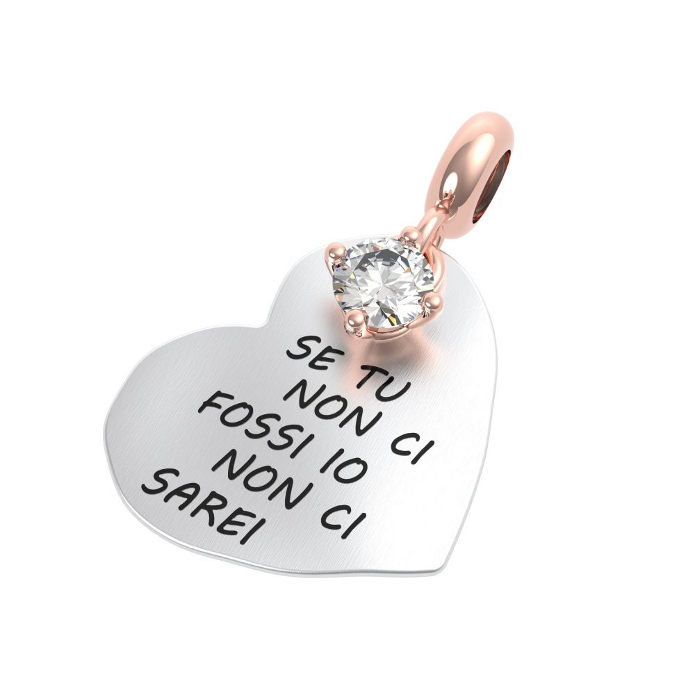 Rerum Charms Donna Argento Amore 25061
