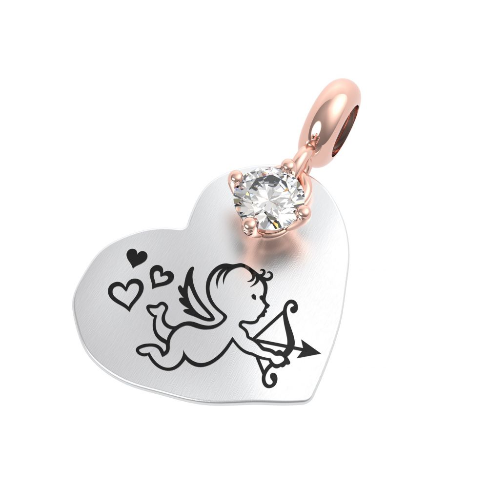 Rerum Charms Donna Argento Amore 25063