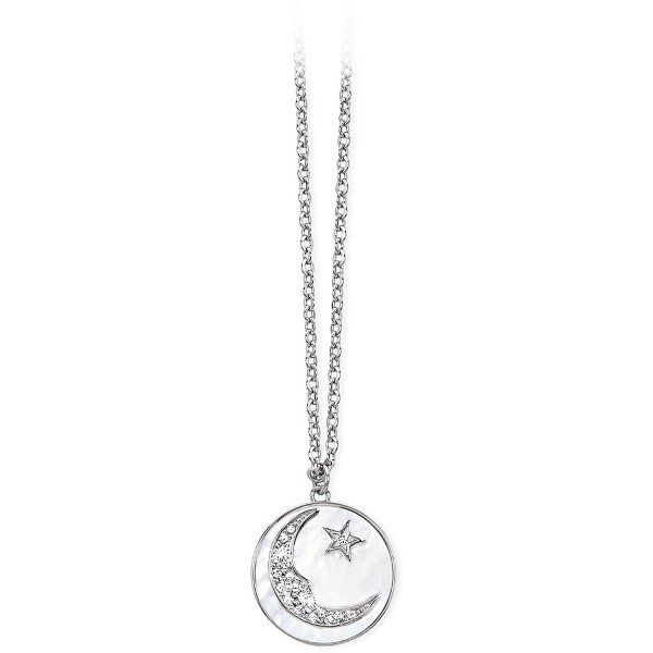 2 Jewels Collana Donna Acciaio Pendente Luna e Stella Moonlight