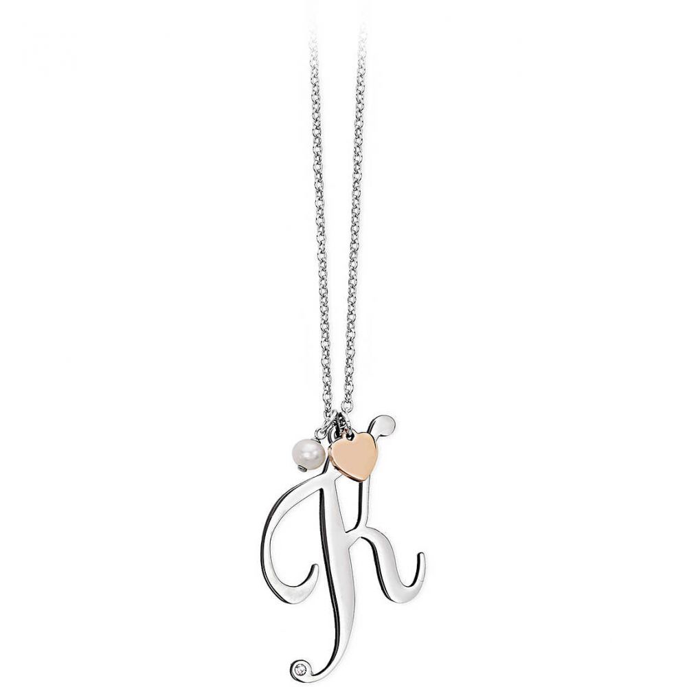 2 Jewels Collana Donna Acciaio Lettera K con Cuore