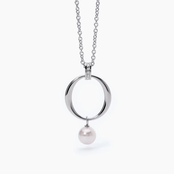 2 Jewels Collana Donna Acciaio Elemento Tondo e Perla