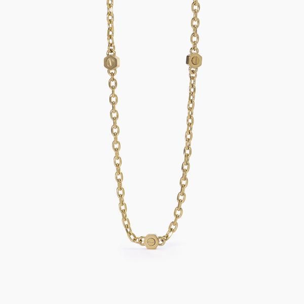 2 Jewels Collana Acciaio Gold Esagoni Pvd Gold