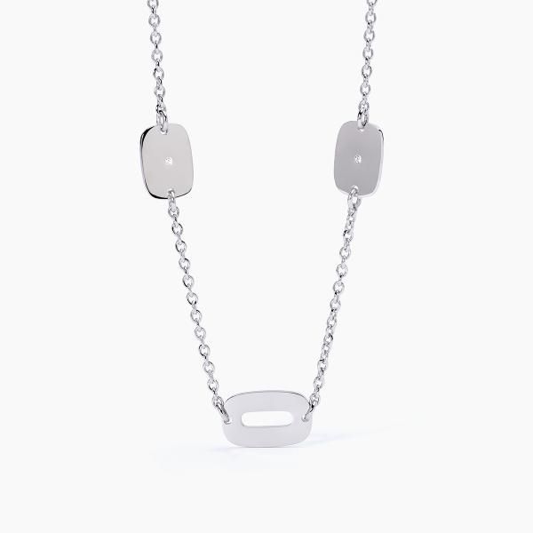 2 Jewels Collana Lunga Rettangolari Acciaio e Cristalli