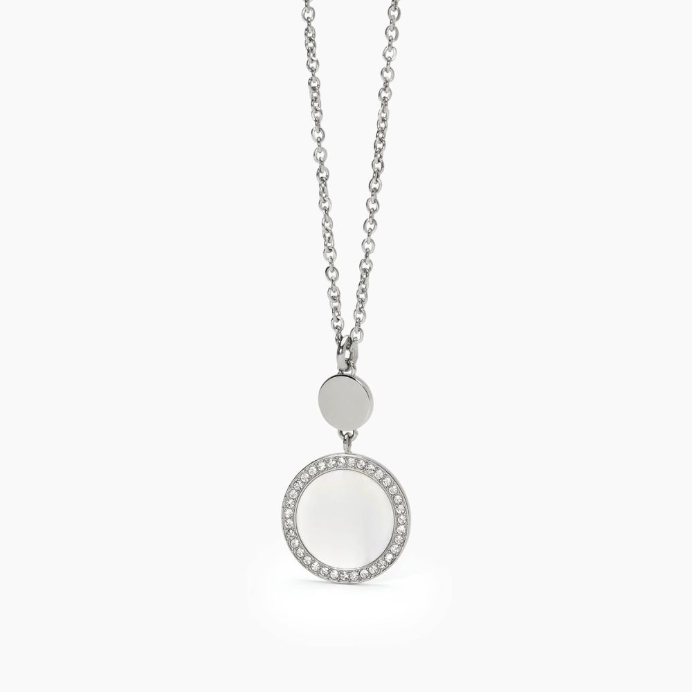 2 Jewels Collana Acciaio Madreperla e Cristalli