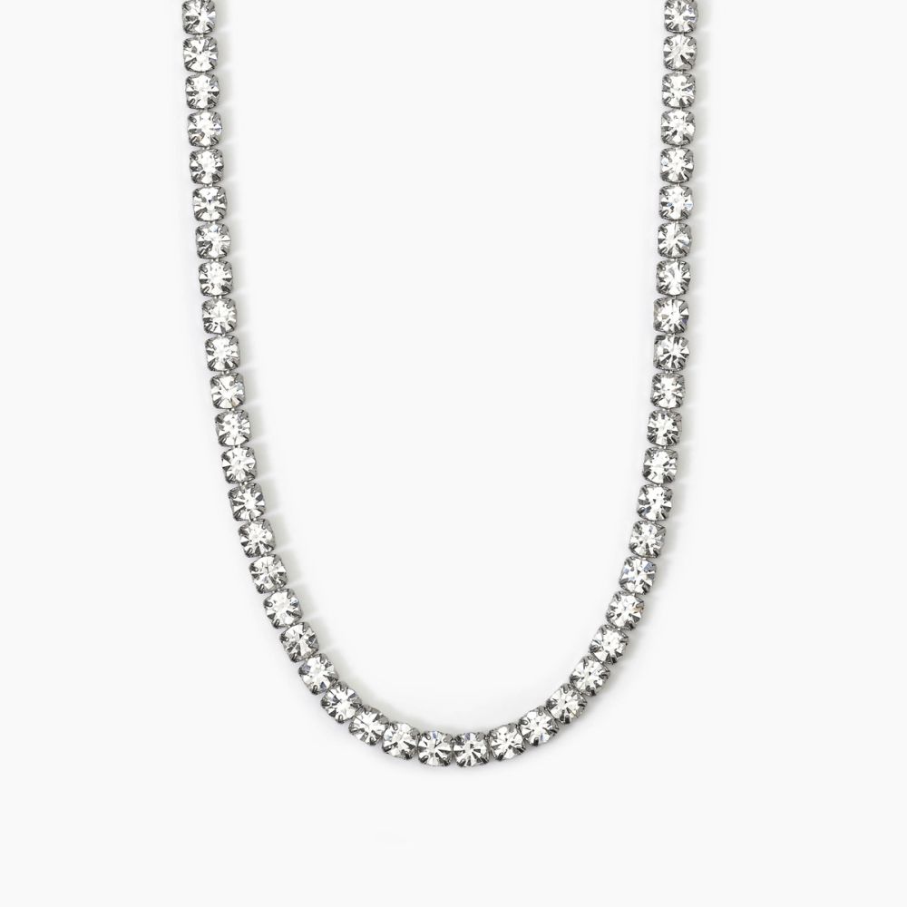 2 Jewels Collana Tennis Acciaio Cristalli Bianchi