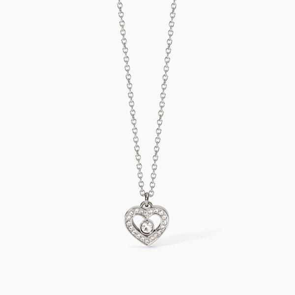 2 Jewels Collana Acciaio Cuore con Cristalli