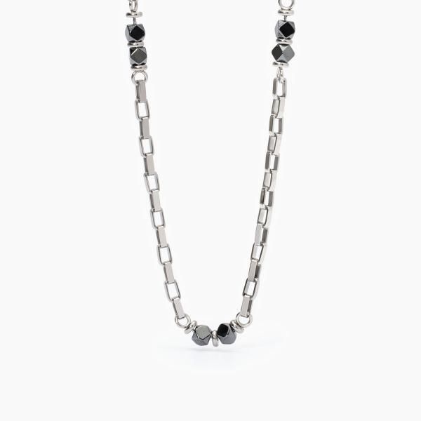 2 Jewels Collana Acciaio con Ematite Grigia