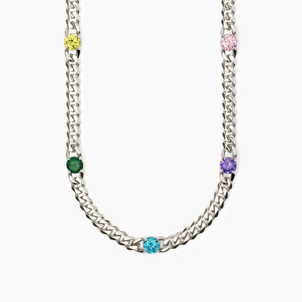 2 Jewels Collana Acciaio Cristalli Multicolor
