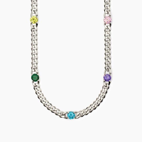 2 Jewels Collana Acciaio Cristalli Multicolor