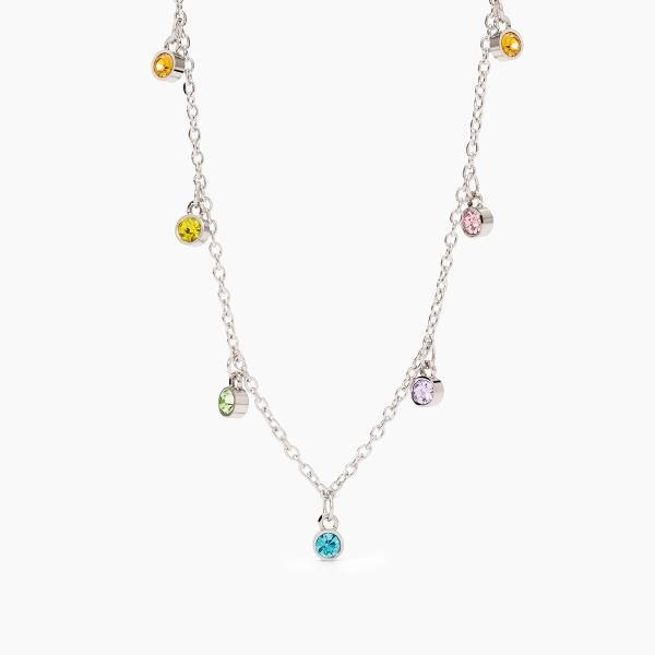 2 Jewels Collana Acciaio Cristalli Multicolor