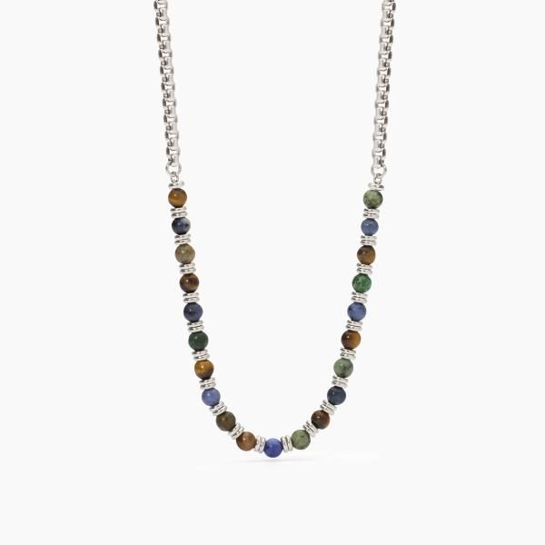 2 Jewels Collana Acciaio Pietre Multicolor
