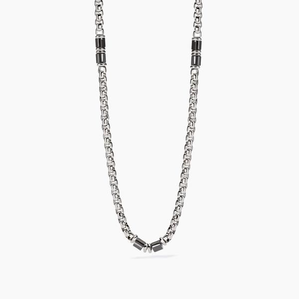 2 Jewels Collana Acciaio e Ceramica Nera