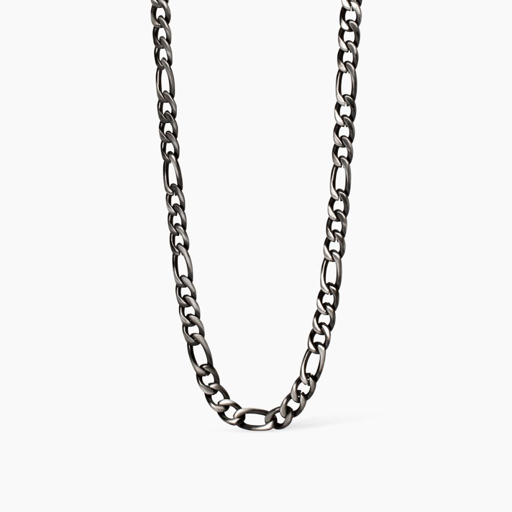 2 Jewels Collana Acciaio Nero Catena Figaro 5 mm