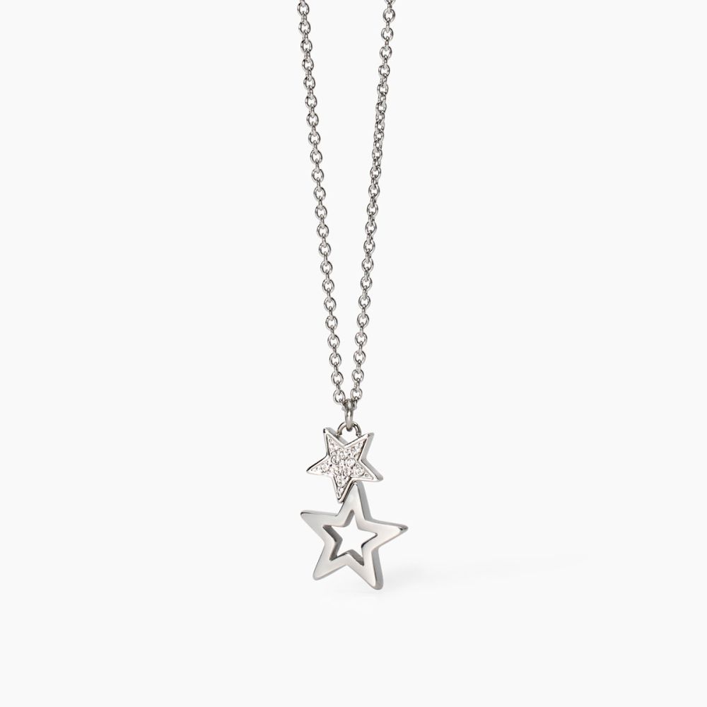 2 Jewels Collana Acciaio Stelle e Cristalli