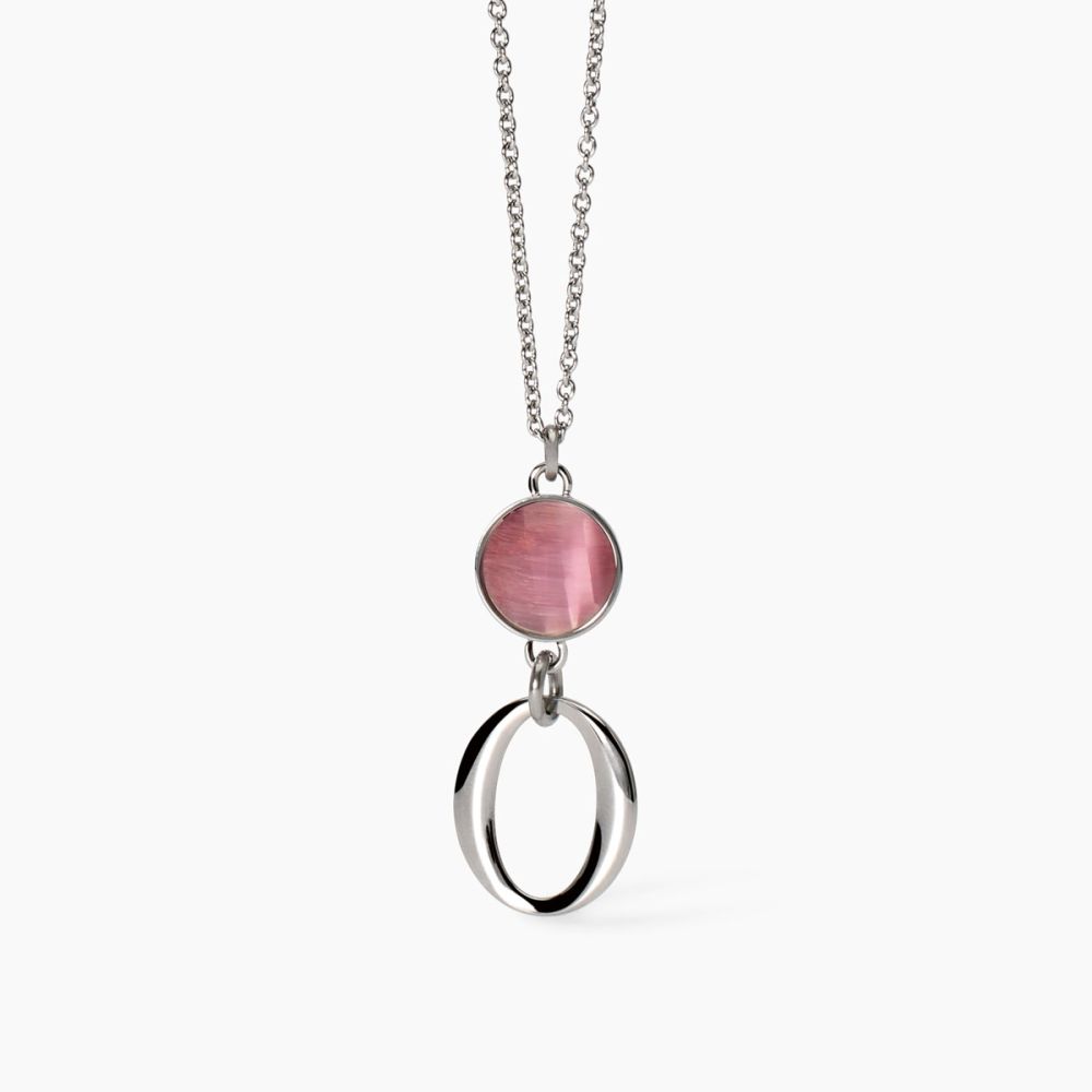 2 Jewels Collana Acciaio Cat Eye Rosa