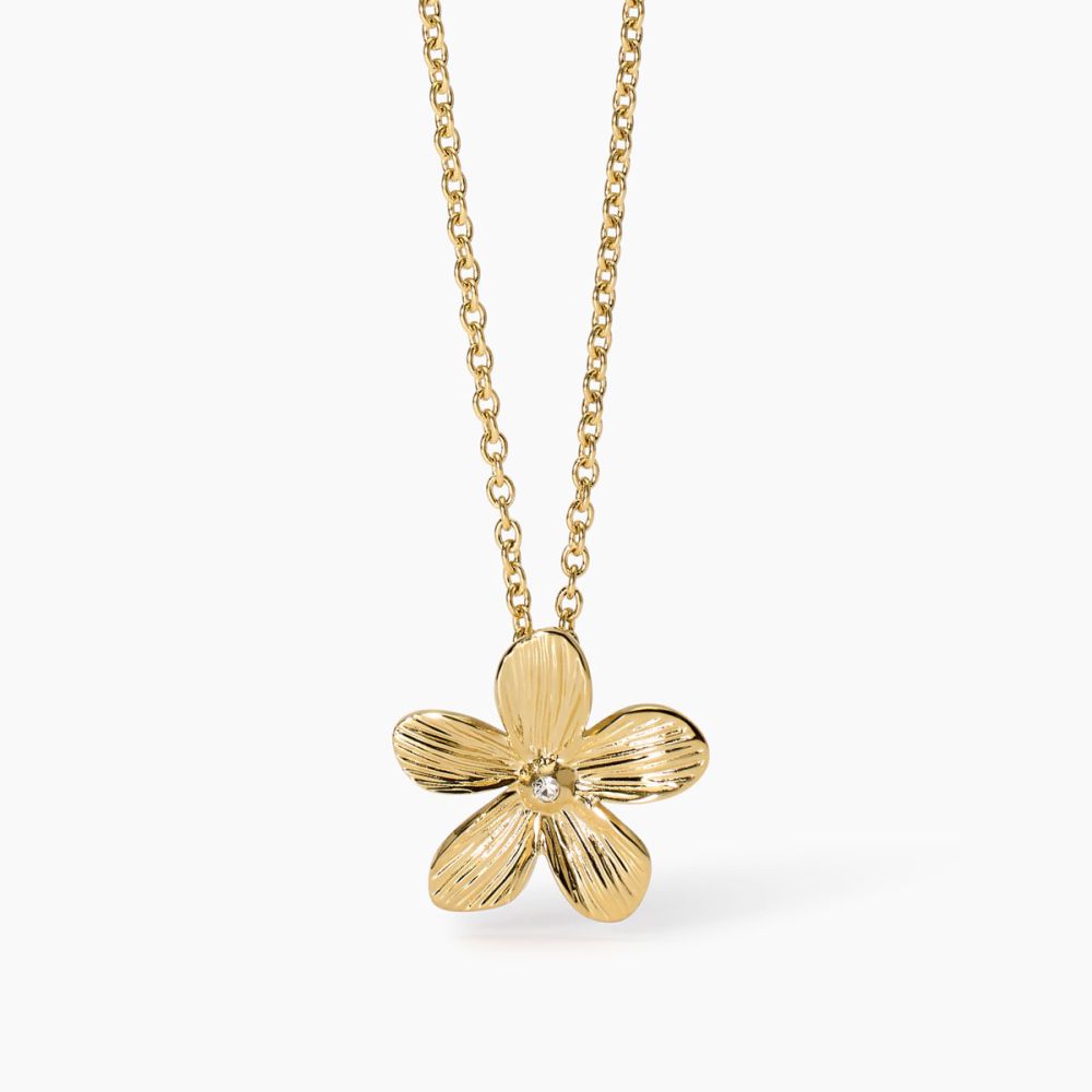 2 Jewels Collana Acciaio Gold Catena Corda e Fiore