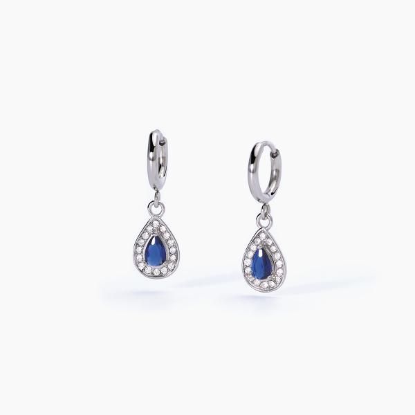 2 Jewels Cerchietto Acciaio Zaffiro e Cristalli
