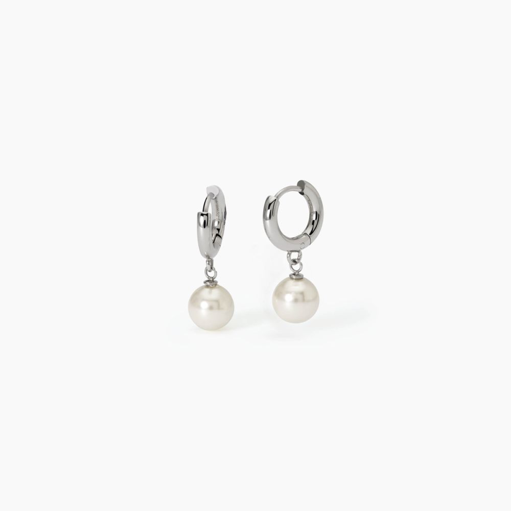 2 Jewels Orecchini Cerchio Acciaio Perla 