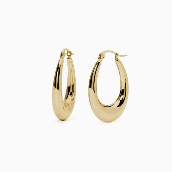 2 Jewels Orecchini Acciaio Dorato Bombato