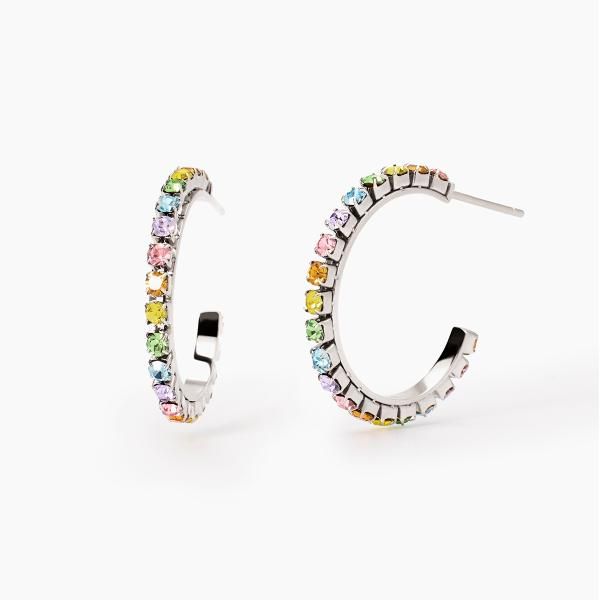 2 Jewels Orecchini Tennis Cristalli Multicolor