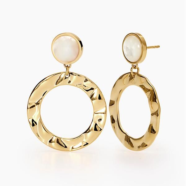 2 Jewels Orecchini Acciaio Gold Perla con Elementi