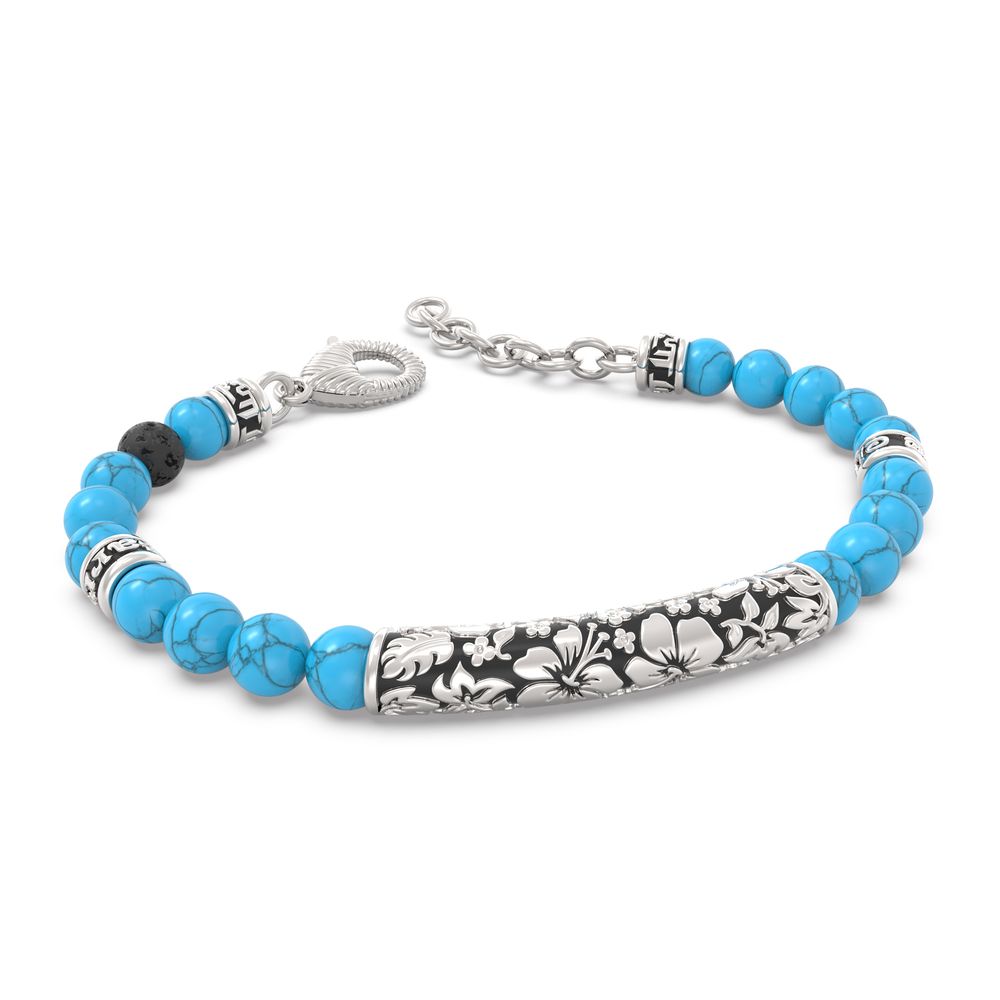 El Barrio Bracciale Argento Turchese Blu Hawaii