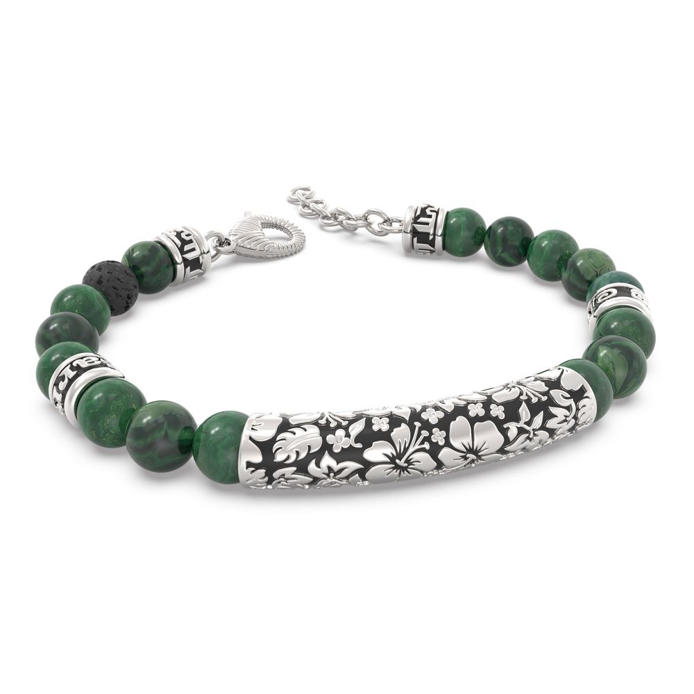 El Barrio Bracciale Argento Agate Verde Hawaii