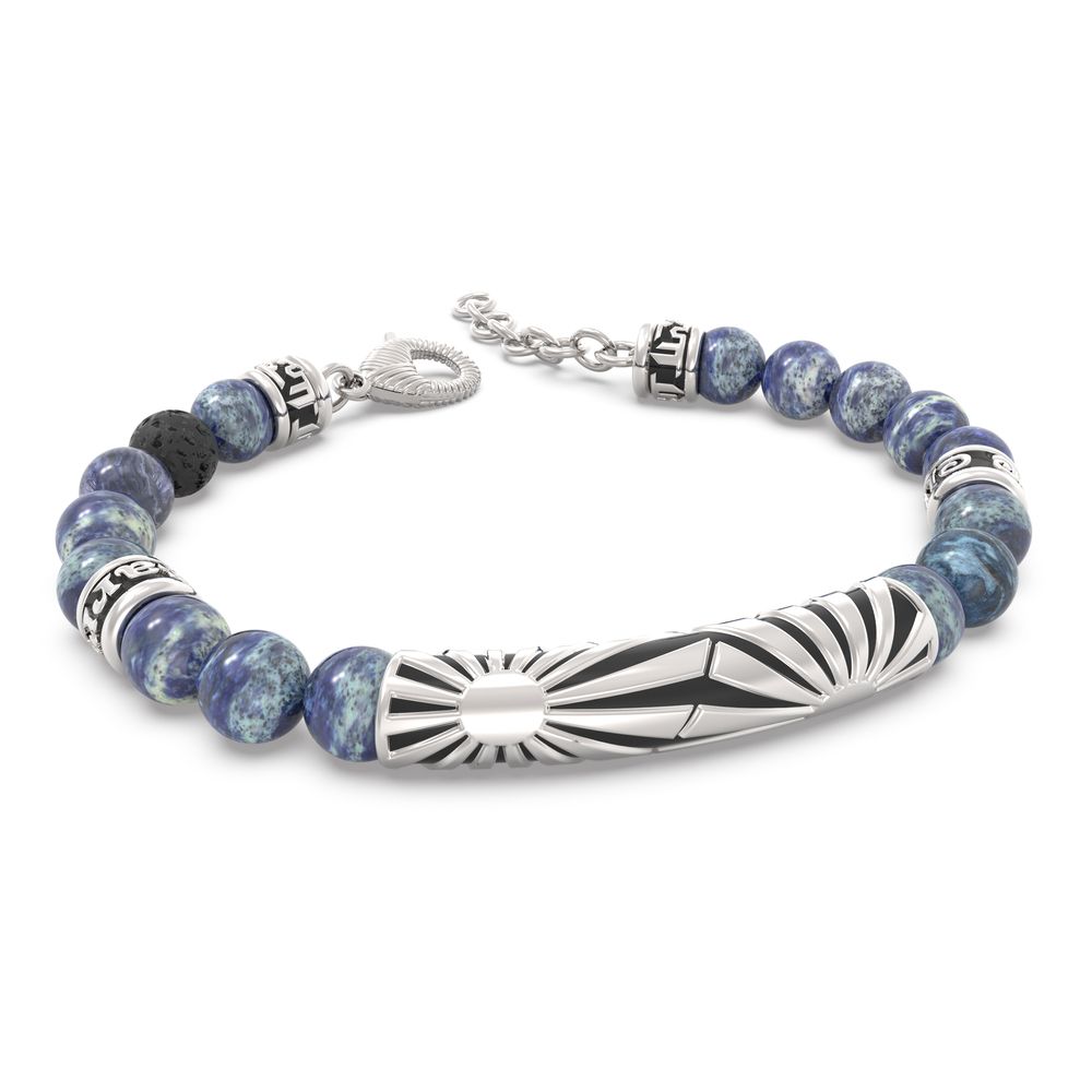 El Barrio Bracciale Agata Blu Striata Giappone