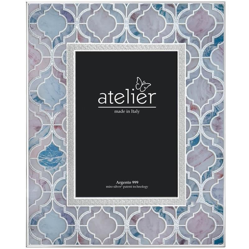 Atelier Cornice Vetro e Legno Bianco 13X18