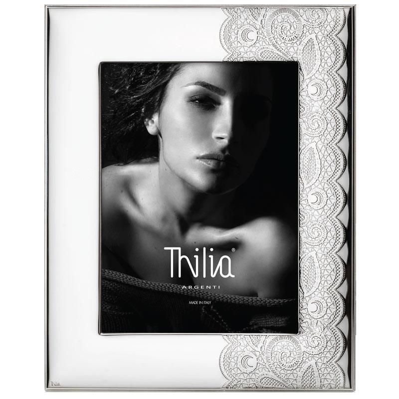 Thilia Cornice Laminato Argento e Legno 13X18