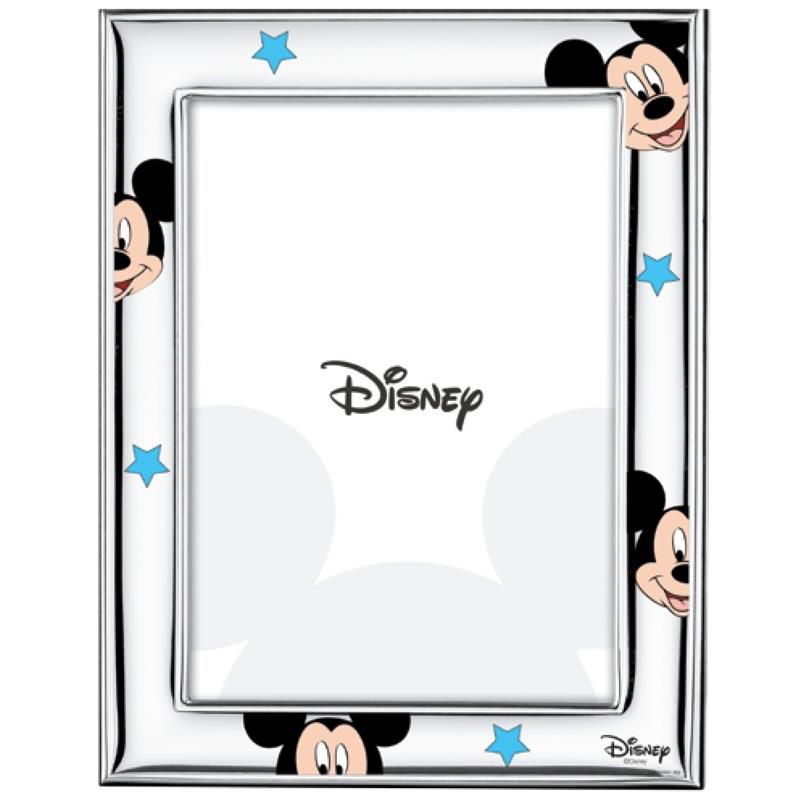Disney Cornice Mickey Mouse Argento e Legno 09X13