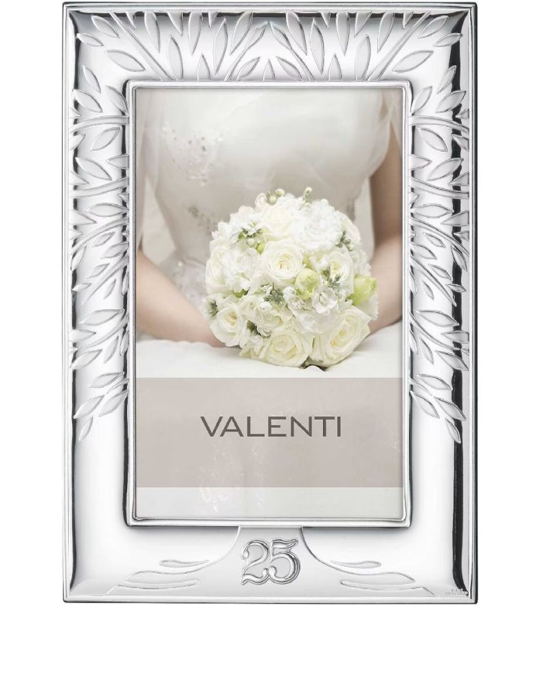 Valenti Cornice 25° Laminato Argento e Legno 15x20