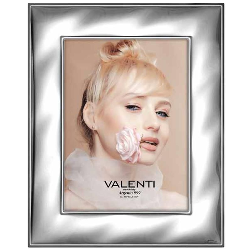 Valenti Cornice Laminato Argento e Legno 09X13
