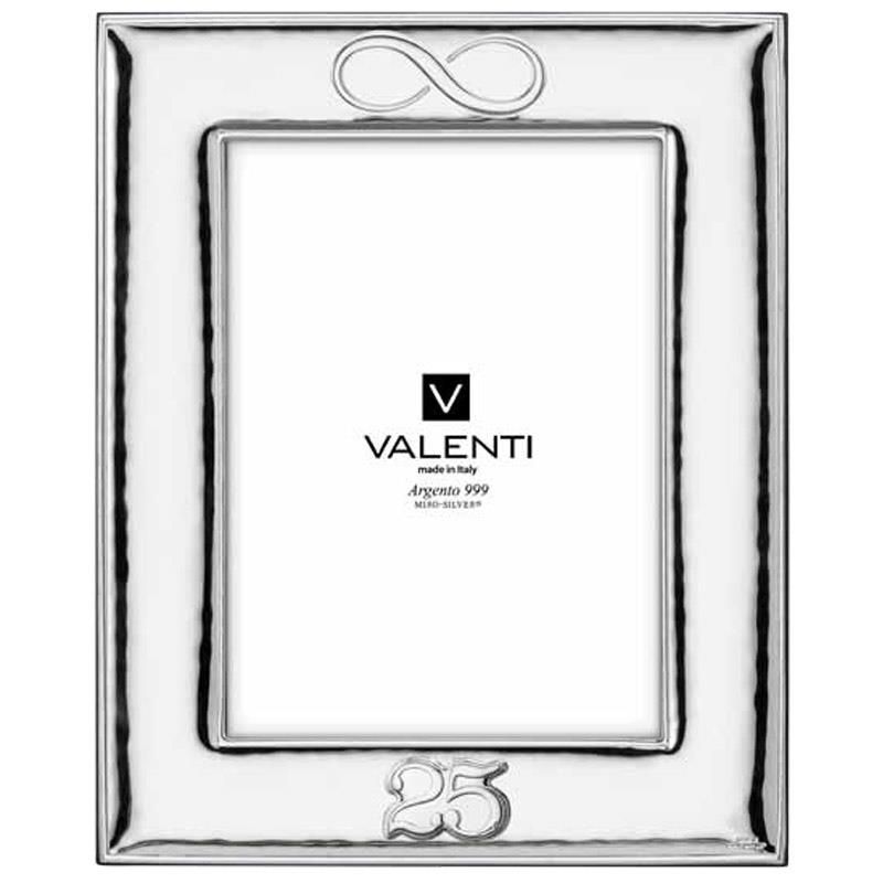 Valenti Cornice 25° Laminato Argento e Legno 13X18