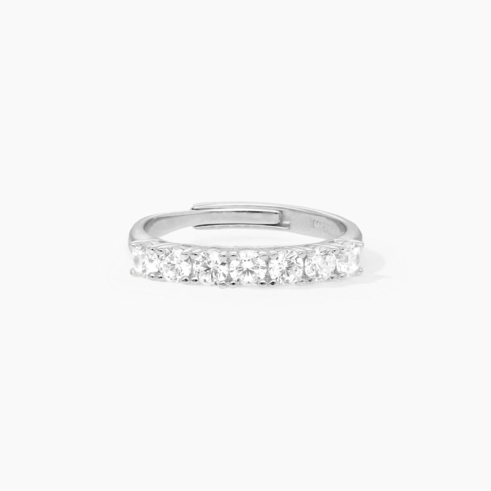 Mabina Anello Veretta Argento 7 Zirconi Bianchi