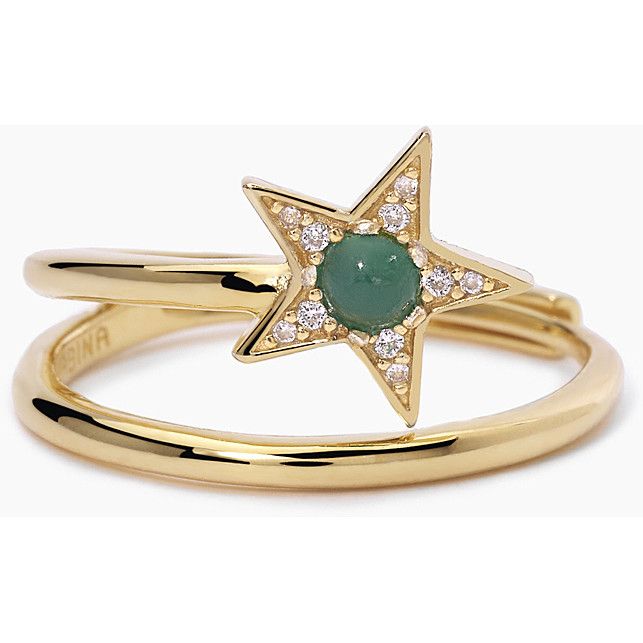 Mabina Anello Regolabile Argento Gold Starlet