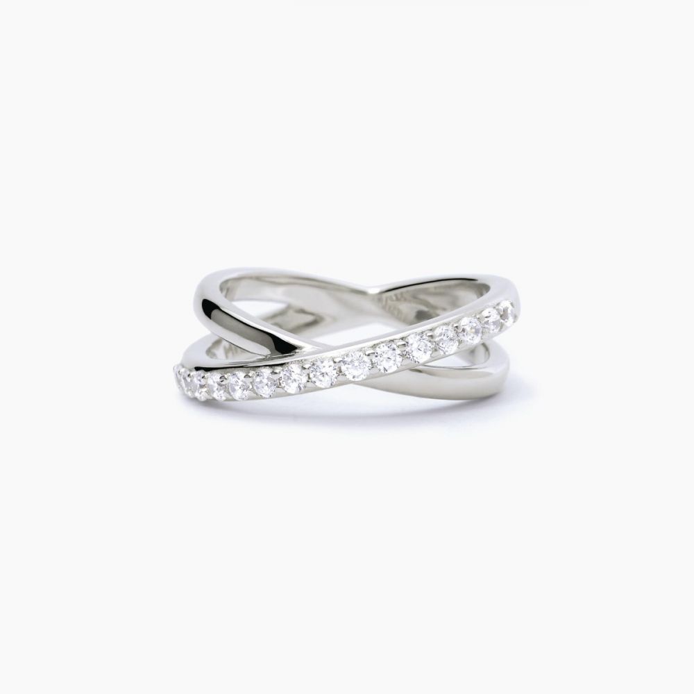 Mabina Anello Donna Argento Doppia Fascia Incrociata